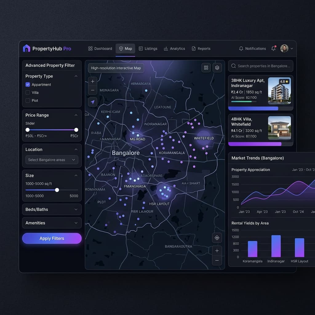 PropertyHub Pro Dashboard Preview